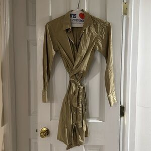 Unsubscribed Wrap Shirtdress